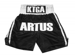 Custom Mens Boxing Shorts : KNBXCUST-2042-Black